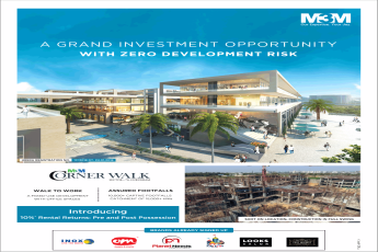 Introducing 10% Rental Returns, Pre & Post Possession at M3M Corner Walk in Gurgaon